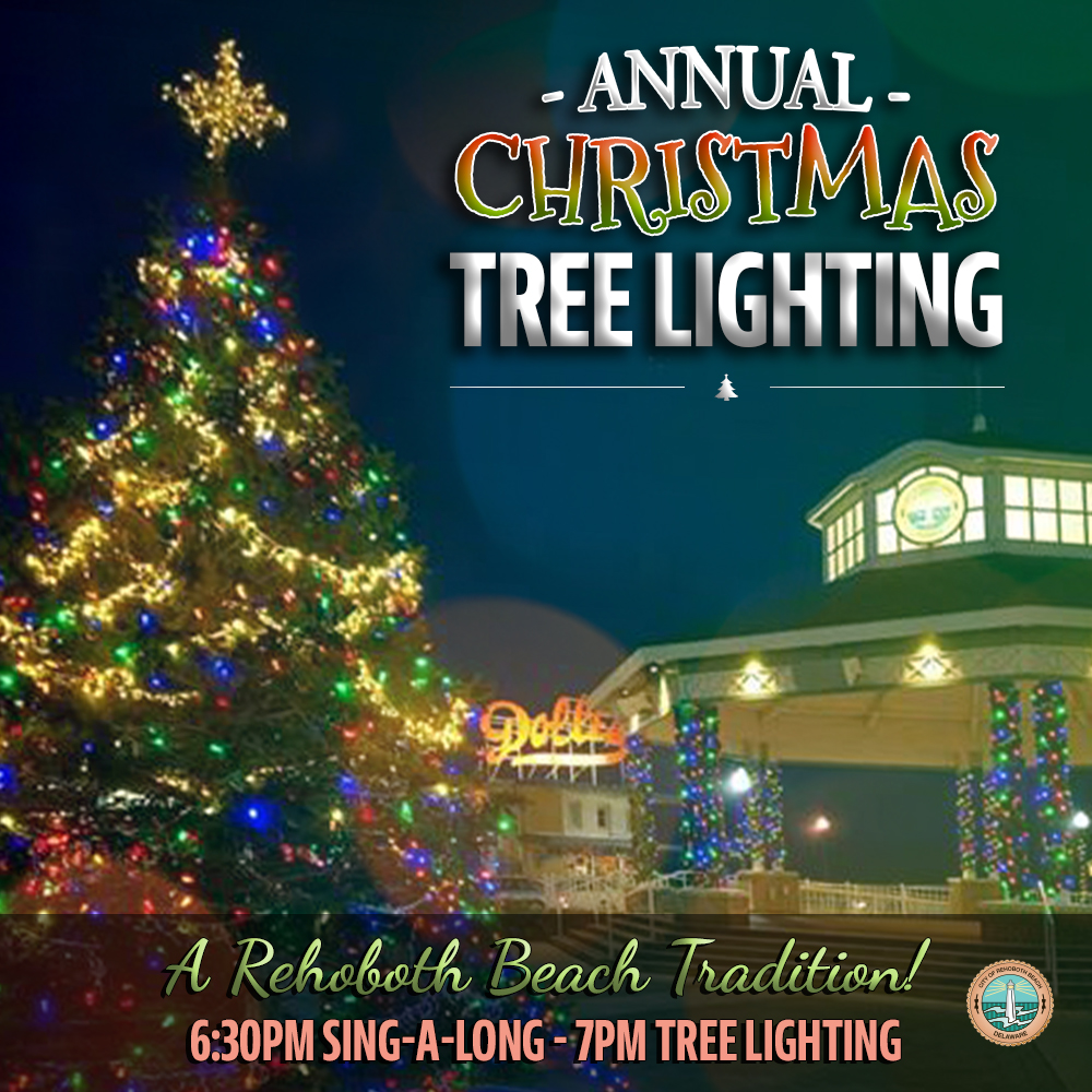 🎄IT'S THAT TIME OF YEAR AGAIN! The holiday season is upon us and we are ready for the @cityofrehobothbeachde's Annual Christmas Tree Lighting! We hope that you'll join us for this festive ceremony, led by our hometown theatre, @clearspacetheatrecompany!
After your holiday shopping in beautiful downtown Rehoboth Beach, stay in town and help "sing in" the holidays beginning TONIGHT at 6:30pm with our hometown sing-a-long of familiar holiday favorites, followed by the official tree lighting - promptly at 7pm!