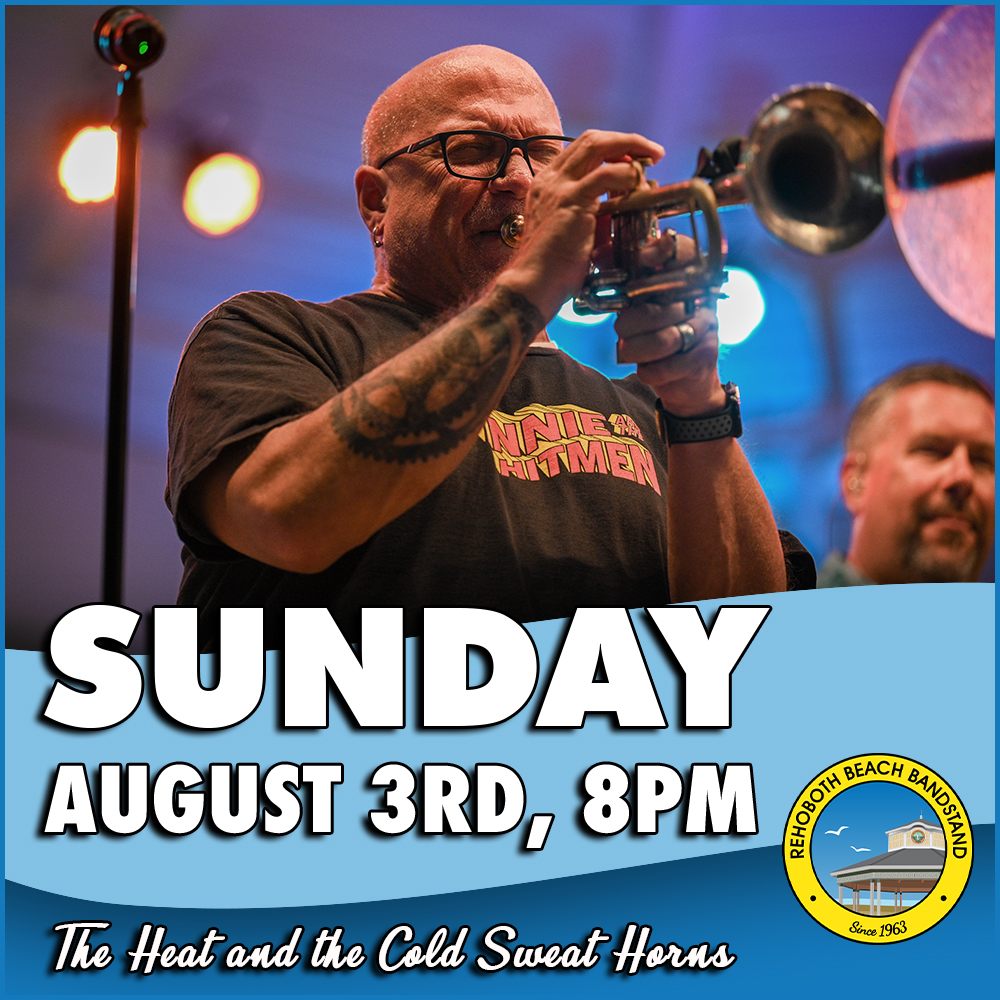 🎷 What were you doing in 1985? 🔥❄️ The Heat & the Cold Sweat Horns were tearing up clubs and festivals from Vermont to Key West, playing six nights a week and even performing at Cal Ripken’s wedding! Now, 35 years later, they’re back and bringing that same horn-driven fire to the Rehoboth Beach Bandstand this Sunday at 8pm!

If you’re into Earth, Wind & Fire, Chicago, or Tower of Power, don’t miss this blast of old-school energy. Turn up The Heat!