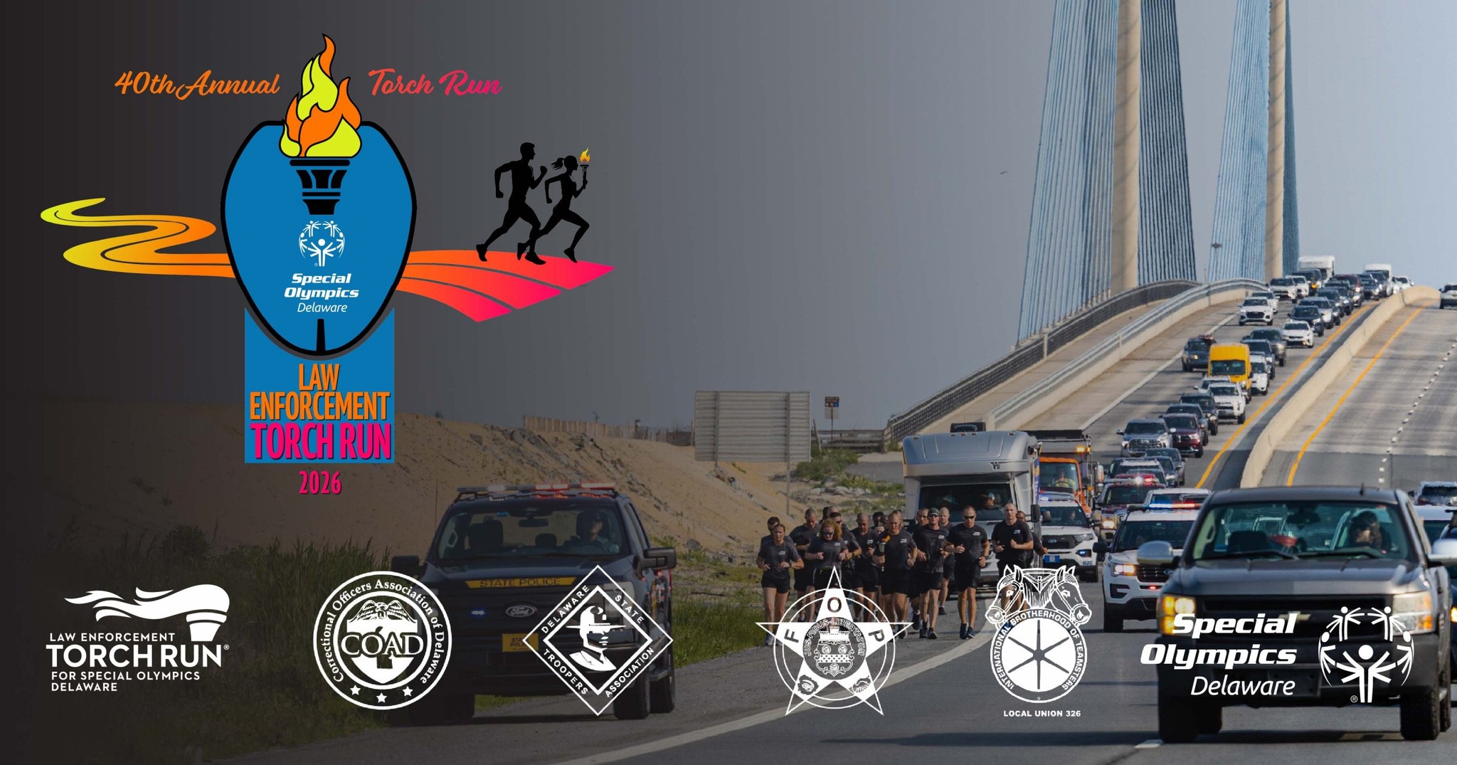 The 40th Annual Statewide Law Enforcement Torch Run® ceremony for Special Olympics Delaware will take place on the Rehoboth Beach Bandstand at 7:00 p.m., Wednesday, June 10, bringing together nearly 600 members of law enforcement from across the state to carry the Flame of Hope in honor of the athletes of Special Olympics Delaware.

Torch Run Schedule for Wednesday, June 10:

UPSTATE: Begins at 9:00 a.m. at New Castle County Police Department and travels to Wilmington PD for a ceremony at 9:30 a.m., before continuing along Kirkwood Highway to Delaware State Police Troop 6.

DOWNSTATE: Begins at 3:30 p.m. at Fenwick Island and travels to the Rehoboth Beach Bandstand for a ceremony at 7:00 p.m. Following the ceremony, officers and athletes will complete a one-mile run to Grove Park.

Spanning multiple legs from Fenwick Island to Wilmington, this inspiring three-day event highlights law enforcement’s steadfast commitment to inclusion and support for individuals with intellectual disabilities. Since its inception, the Delaware Law Enforcement Torch Run has raised over $13 million to support year-round sports training and competition for children and adults with intellectual disabilities.

For more information: https://dsp.delaware.gov/2026/06/05/40th-annual-statewide-law-enforcement-torch-run-for-special-olympics/