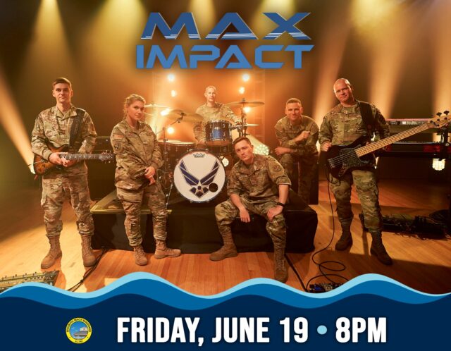 🇺🇸✈️🎶 Experience the power and precision of the @usafband Max Impact, the United States Air Force's premier rock band!

Join us Friday at 8:00 PM as Max Impact takes the stage at the @rehobothbandstand. Featuring world-class musicians and an electrifying mix of rock, pop, country, and patriotic favorites, Max Impact delivers a high-energy performance that entertains audiences of all ages.