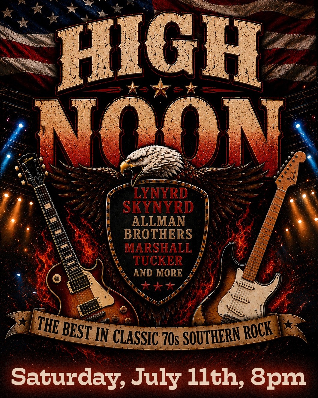 🔥 Southern rock is taking over the @rehobothbandstand tonight! 🎸

Get ready for an evening packed with the legendary sounds of Lynyrd Skynyrd, The Allman Brothers, Marshall Tucker Band, and more as @highnoonrocks brings the best of classic '70s Southern Rock to the beach!