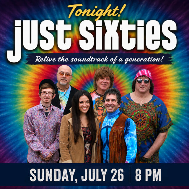 🌼 Tonight at the @rehobothbandstand! 🌼

Take a trip back to the decade that changed music forever as Just Sixties brings the unforgettable hits of the 1960s to life! From the British Invasion to Motown, folk rock to psychedelic classics, you'll hear the songs that defined a generation performed live by one of the nation's premier '60s tribute bands.