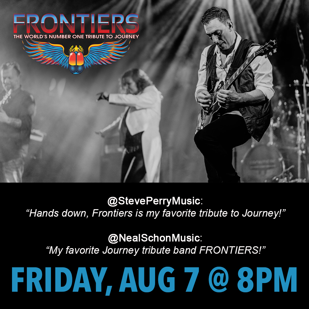🎸 This Friday | 8 PM 🎸

Get ready to relive the music of one of rock's most legendary bands as Frontiers – The Ultimate Journey Tribute Band takes the Rehoboth Beach Bandstand stage!

From soaring vocals and unforgettable guitar solos to the arena anthems you know by heart, Frontiers delivers an authentic Journey experience packed with classics like "Don't Stop Believin'," "Any Way You Want It," "Faithfully," "Separate Ways," and more!