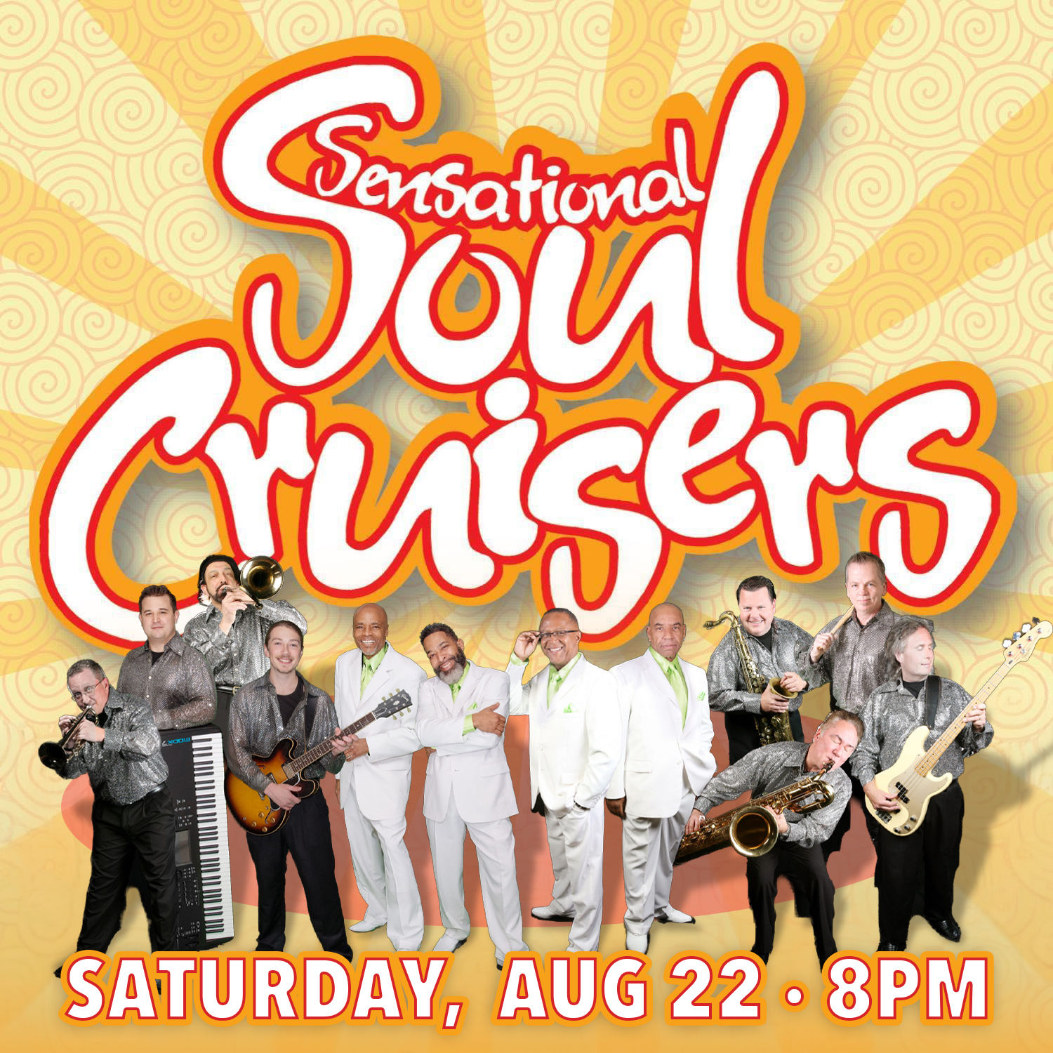 We’re getting excited for a great night with The Sensational Soul Cruisers! 🎶

Get ready for an energetic evening of classic soul, Motown, funk and R&B as one of the area’s favorite party bands takes the Bandstand stage.

🌦️ We’ll be keeping a close eye on the weather throughout the day and will share an update if anything changes. Please note that we will not be responding to weather-related questions in the comments. If necessary, any updates will be shared in a new post as well as posted on our main website at rehobothbandstand.com.

We’re looking forward to seeing everyone tonight at 8PM and are hoping for a great night of music in Rehoboth Beach! 🎤🕺